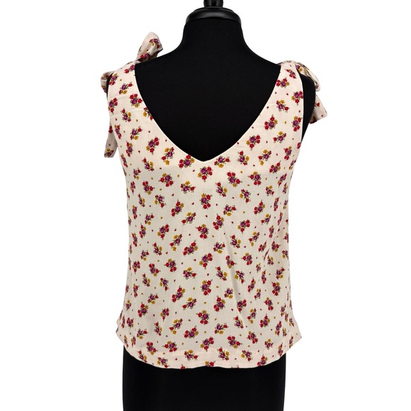 Sézane Lara Floral Tie Bow Straps Sleeveless Blouse | Sz 40 (US 8) | Mindy Print - Picture 11 of 16